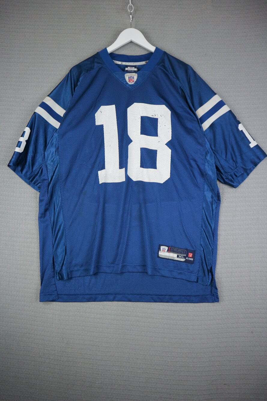Vintage Reebok NFL Indianapolis Colts Peyton Manning Jersey #18 Blue XL 2000s
